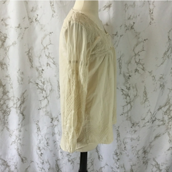 Johnny Was 3J Workshop cream embroidered top - Picture 4 of 9